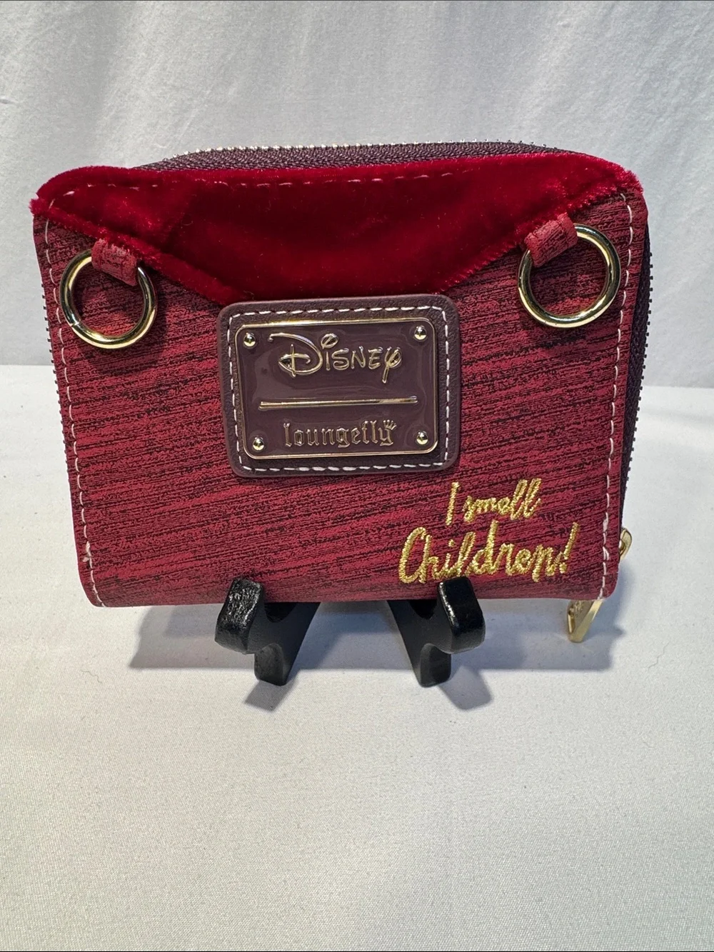 Loungefly Burgundy Velvet 'I Smell Children' Coin Purse